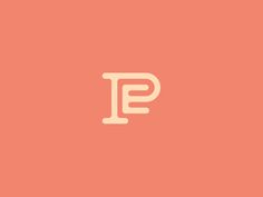 the letter p in white on an orange background