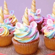 an instagram page with cupcakes decorated like unicorns