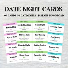 the date night cards are available for everyone to use