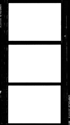 a black and white photo frame with three squares