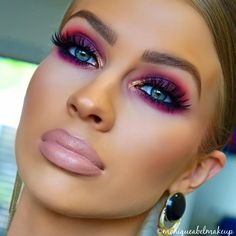 Makeup Pinterest, Black Eyeliner Pencil, Beauty Make-up, Pinterest Makeup, Purple Eyeshadow, Bold Makeup, Red And Purple