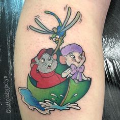 an image of a cartoon character on the thigh