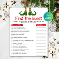 a printable christmas game for kids to play