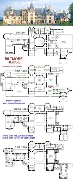 the floor plan for an old mansion