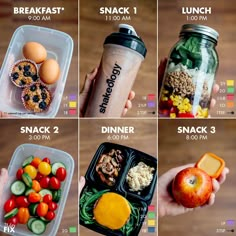 an image of the contents of a lunch box with instructions to make it in different ways