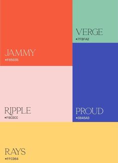 four different colors are shown in the same color scheme