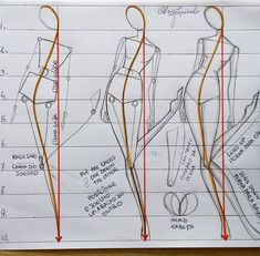 the diagram shows different types of dresses and how to draw them in pencil or paper