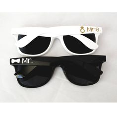 Mr. and Mrs. Sunglasses Set Engagement Photo Props, Destination Wedding Favors, Personalized Sunglasses, Honeymoon Gifts, White Frames, Wedding 2025, Beach Destination Wedding, Black And White Frames, Mr And Mrs