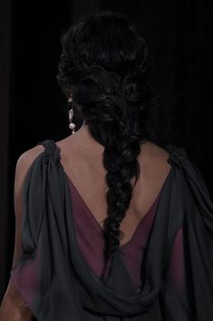 drusilla bedir hair visual/inspiration Mediterranean Princess Aesthetic, Black And White Hairstyles Aesthetic, Braids For Dark Hair, Long Braid Aesthetic, Dune Hairstyle, Mexican Wedding Hair, Greek Princess Aesthetic, Long Dark Hair Aesthetic, Greek Braids