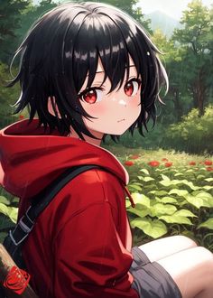 𝚁𝚎𝚎𝚖 𝚁𝚎𝚗𝚍𝚎𝚗 🌼 .. [ 𝙷 × 𝙷 ] ° 𝙰𝚗𝚒𝚖𝚎 ° Young Anime Boy, Anime Oc Female Black Hair, Black Haired Anime, Anime Tomboy, Anime Bebe, Anime Show, Anime Black Hair, 31st Birthday, Real Anime