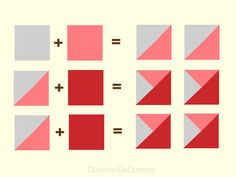 an image of some red and grey squares with one missing the square in each side