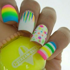 Easter Nail Art Designs, Rainbow Nail Art, Easter Nail Designs, Easter Nail Art, Nail Art Designs Summer, Glamorous Nails, Nails Polish, Nail Swag