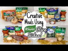 some food items are shown with the words creative meals using raw force sales