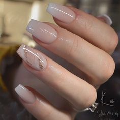 Gel Coffin, Nails With, Pink Coffin, Romantic Nails, Nude Nail Designs, Pink Gel, Her Nails, Acrylic Coffin, Acrylic Nails Coffin Short