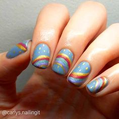 40+ Gorgeous Rainbow Nails Design Ideas You Must Try - Veesly Rainbow Nails Design, Rainbow Nail, Nail Designs Ideas, Nails Design Ideas, April Nails, Festive Nail Art, Easter Flowers, Nails Only