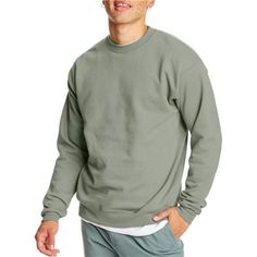 *Fleece To Feel Good About - Hanes Ecosmart Midweight Sweatshirt Is Made With Cotton Sourced From American Farms. *Classic Silhouette - Basic Crewneck Sweatshirt Shaping For That Versatile Look You Love. *Made To Stay Soft- Thick, Sturdy Fleece Stays Warm And Cozy. *Holds Its Shape - Thanks To A Ribbed Crewneck, Cuffs And Hem. *Made To Last - Double-Needle Stitching At The Neck And Armholes Add Extra Quality And Sturdiness. *Convenient Tearaway Tags - Getting Rid Of Unwanted Tags Is Super Easy. Basic Crewneck, Stay Soft, Crewneck Style, Crewneck Design, Flat Collar, Cozy Pullover, Mens Fleece, Big Men