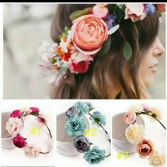 New High Quality Peony Women's Bohemian Floral Headbands Flower Party Wedding Hair Wreaths Hair Band Ornaments Beach Wrape 242 Band Ornaments, Veil Crystal, Bridesmaid Hair Comb, Decorative Hair Clips, Floral Scrunchie, Wedding Hair Wreath, Curls For Long Hair, Hair Wreaths, Winter Headbands