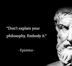 a statue with a quote on it that says, don't explain your philosophy employ it