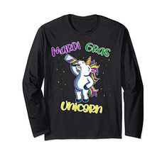 Amazon.com: Mardi Gras Costume Unicorn Carnival 2020 Long Sleeve T-Shirt: Clothing 4th Of July