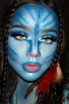 Face Remedies, Avatar Makeup, Avatar Halloween, Teknik Makeup, Makeup Clown, Fantasy Make-up, Halloweenský Makeup, Halloween Make-up Looks