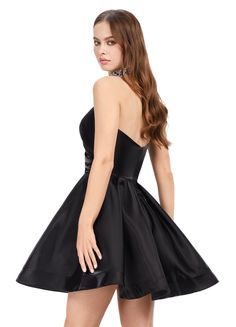 Ashley Lauren 4644 Strapless Satin A-Line Skirt Fully Beaded Choker Cocktail Homecoming Dress. This strapless sweetheart cocktail dress features an A-line skirt and a fully-beaded choker. Sweetheart Neckline Fully Beaded Choker A-Line Skirt Satin Sizes: 00,0,2,4,6,8,10,12,14,16 Colors: Black, Red, White, Hot pink, Orchid Horsehair Hem, Thigh Skirt, Glamour Models, Velvet Evening Gown, Ashley Lauren, Satin Cocktail Dress, Strapless Gown, Pleated Bodice, White Colors