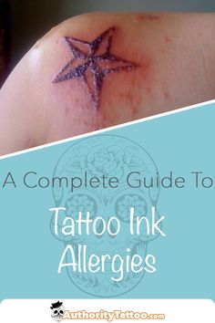 a complete guide to tattoo ink allergies on the back of a woman's shoulder