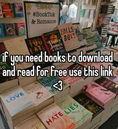 books are stacked on top of each other in front of a book stand with the words if