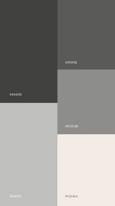 four different shades of gray and white with the same color scheme in each one,