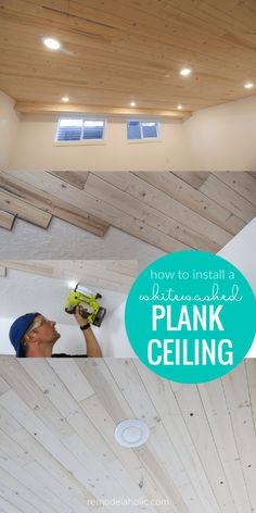 how to install a watermarked plank ceiling with the help of a professional painter