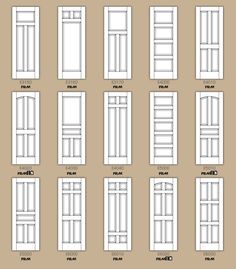 the different types and sizes of doors