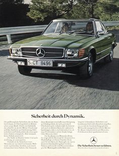 an advertisement for the mercedes benz coupe car