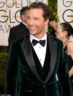 Matthew Mc, Suit For Prom, Velvet Suit Jacket, Velvet Dinner Jacket, Green Velvet Blazer, Velvet Suit, Tuxedo Wedding, Matthew Mcconaughey