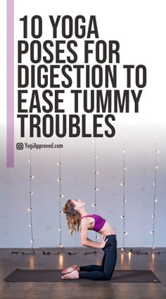 a woman doing yoga poses for digestion to ease tummy troubles