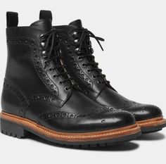 Grenson Shoes, Brogue Boots, Suede Leather Shoes, High Ankle Boots, Leather Brogues, Leather Lace Up Boots, Military Boots, Unique Clothing, Formal Shoes