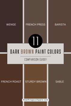 dark brown paint colors with the title text below it