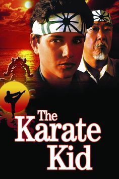 the karate kid movie poster with two men