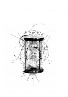 an hourglass with the words in it