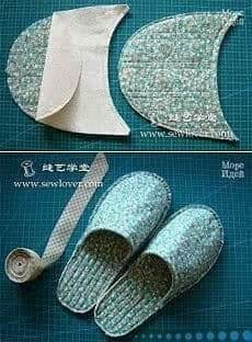 step by step instructions on how to sew slippers