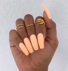 Coffin Nails Matte, Summer Acrylic, Nagellack Trends, Super Nails, Summer Acrylic Nails, Neon Nails, Orange Nails, Nail Arts