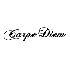 the word carpe diem written in black ink