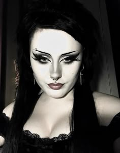 #goth #gothgirl #gothic #gothmakeup #gothicstyle #gothaesthetic #gothfashion #gothstyle #gothmodel #gothbeauty #alt #alternative #altgirl #art #makeup #spooky #piercings #vampire #artist #thecure #siouxsie #siouxsiesioux #model #tradgoth #tradgothmakeup #tradgothfashion #gothhair #gothgoth Goth Makeup Tan Skin, Gothic Smokey Eye, Traditional Gothic Makeup, Numetal Goth Makeup, Black And White Goth Makeup, Gray Goth Makeup, Formal Gothic Makeup, Gothic Black Makeup, Gothic Formal Makeup