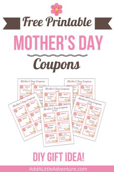 the free printable mother's day coup is on sale