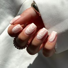 Purple Nail, Milky Nails, Basic Nails, White Nail Designs, Nail Arts, Cute Gel Nails, Short Acrylic Nails Designs, Short Nail Designs, Neutral Nails