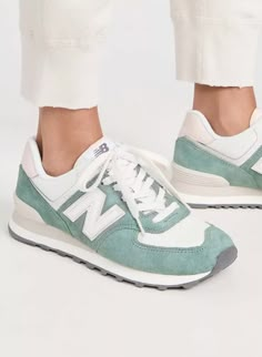 Green New Balance Sneakers New Balance Fashion, Balance Fashion, Green New Balance, Sneakers New Balance, N Logo, Trendy Shoes Sneakers, Shoes New Balance, Cute Sneakers