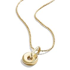 PRICES MAY VARY. We could all use a well-rounded pendant necklace in our arsenal. This 14K gold plated necklace features a modern circular pendant that goes with just about everything. Plus, it's fastened on a gold ball chain with an adjustable closure, so you can choose the fit that works for you. Materials: 14K gold plated brass. Closure: Lobster Clasp Allergy Information: Hypoallergenic Measurements: Length: 18"; 2" extender. Pendant Size: .51". Perfect for Birthday, Valentines Day, Anniversa Yellow Gold Metal Charm Necklace With Round Pendant, Yellow Gold Round Pendant Charm Necklace, Modern Yellow Gold Pendant Charm Necklace, Modern Gold Plated Round Pendant Necklace, Minimalist Gold-tone Charm Necklace With Round Pendant, Minimalist Gold-tone Round Pendant Charm Necklace, Modern Yellow Gold Round Pendant Charm Necklace, Modern Gold Open Circle Necklace, Modern Yellow Gold Round Disc Jewelry