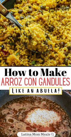 how to make arroz con candules like an abuella