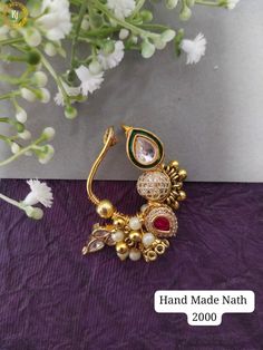 Nath Designs, Pearl Bridal Jewelry Sets, Bridal Nath, Nose Ring Designs, Nath Nose Ring, Flower Jewelry Designs, Bridal Nose Ring, Rose Gold Wedding Jewelry, Indian Wedding Jewelry Sets