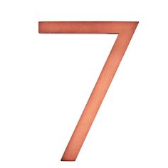 a wooden number seven on a white background