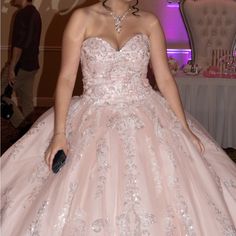 Only Has Been Used Once -March 10, 2023 -Wonderful Condition -Beautiful Sequence Blush Pink Sweet 16, Pink Sweet 16 Dress, Pink Sweet 16, Sweet 16 Dress, 16 Dress, Sweet 16 Dresses, Sweet 16, Blush Pink, Blush