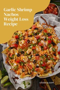 Satisfy your nacho cravings with our Garlic Shrimp Nachos, a deliciously healthy twist on a classic favorite! These nachos are topped with perfectly seasoned shrimp, a blend of melted cheese, and a zesty garlic-lime crema, all while keeping calories in check at just 425 per serving. With 24 grams of protein, they’re a filling and satisfying option that won’t derail your weight loss goals. Enjoy baked tortilla chips for a lighter crunch, and customize with fresh toppings like jalapeños, cherry tomatoes, and avocado. Perfect for game day or a cozy night in, these nachos are sure to impress while keeping your diet on track! Protein Nachos, Shrimp Nachos, Baked Tortilla Chips, Shrimp Seasoning, Nachos Recipe, Grilled Chicken Salad, Melty Cheese, Garlic Shrimp